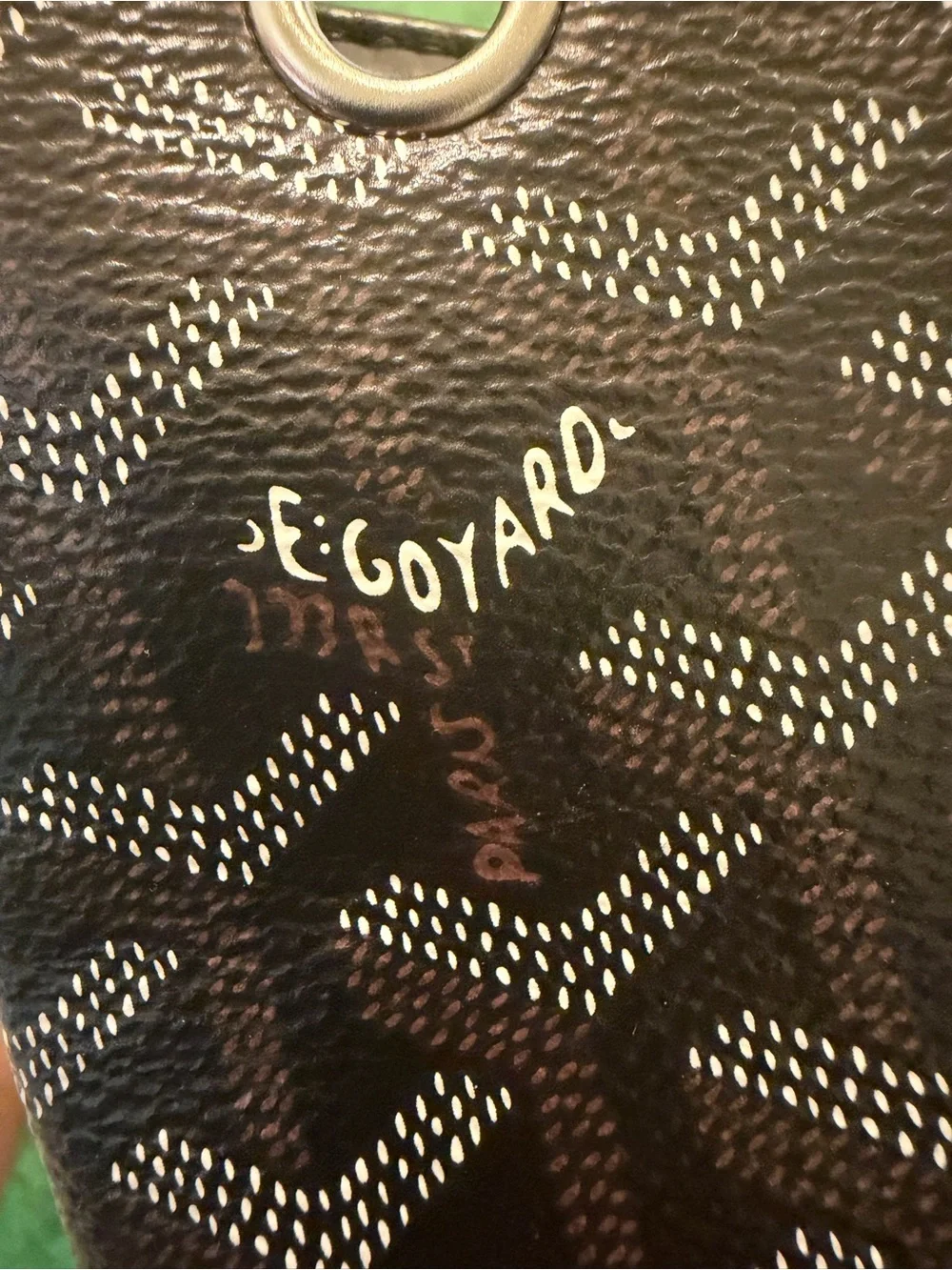 Goyard Yellow Backpack with Black Leather Trim